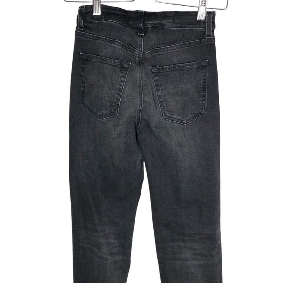 AG Adriano Goldschmied 23 Saige High Rise Straight Jeans 10 Year Bonfire Black - Picture 9 of 12